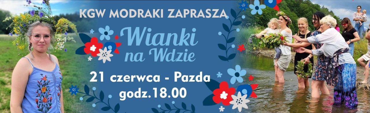 grafika z wiankami zapraszajaca na festyn